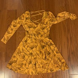 Yellow long sleeve dress